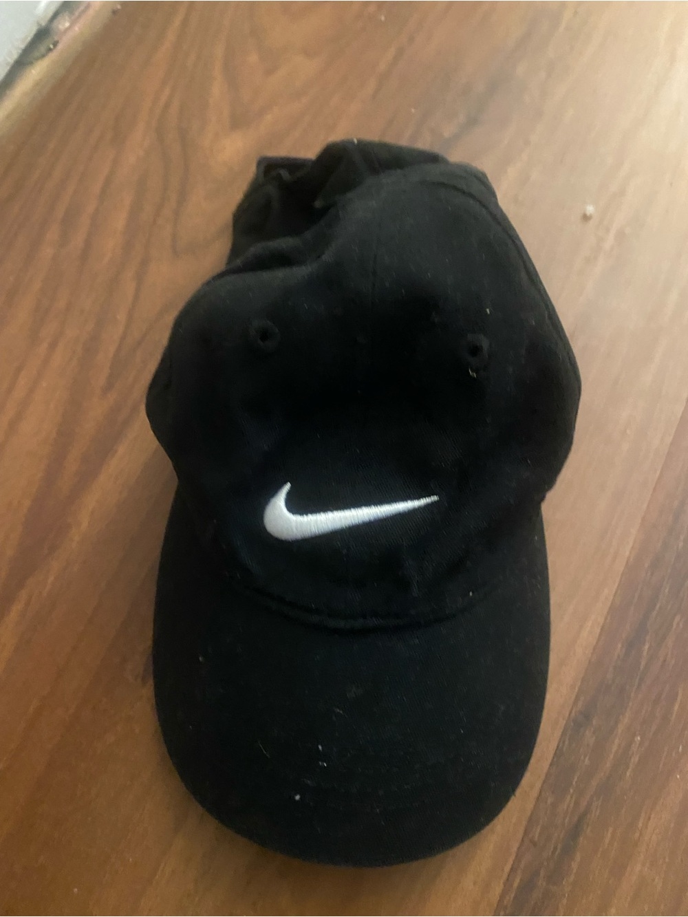 Nike Black Baseball Cap with White Interior Swoosh